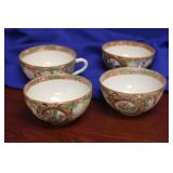 Lot of 4 Rose Medallion Cups