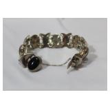 A Sterlign and Onyx Bracelet