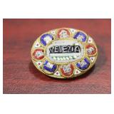 A Vintage Italian Micro Mosaic Brooch or Pin
