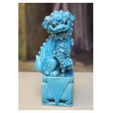 Vintage Chinese Ceramic Turquoise Foo Lion