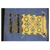 Antique Native American Leather Beaded Purse