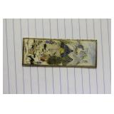 A Persian Hand Painted Village Scene on Bone