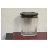Antique Silver Top Glass Container
