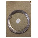 Sterling Silver Rim Etched Glass Plate