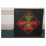 Lighted Sign 'Happy Hour Zone'
