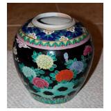 Antique Chinese / Asian Famille Noire Jar