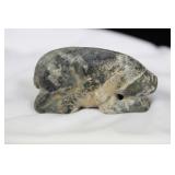 A Jade or Stone Pig Form Figure