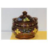 A Ceramic Lusterware Sugar Bowl