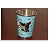 An Enamel Shot Glass