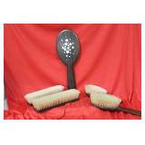 A Wood Inlay Victorian Vanity Set