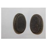 A Pair of Sterling and Drusy Earrings