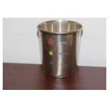 A Rare Alvin Stop-Caution-Go Sterling Shotglass