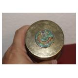 Chinese Cloisonne and Brass Dragon Box