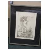 Surreal Nude Lithograph