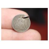 An 1861 Silver Half Dime