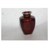 A Japanese Ginbari Silverwire Cloisonne Vase