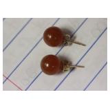 A Pair of 14 Karat Gold Earrings