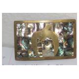 Mother of Pearl Inlaid Belt Buckle