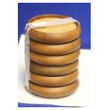 Lot of 6 Wooden Coasters