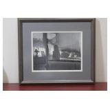 A Framed Black and White Photograph