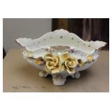 Capodemonte or Style Floral Center Bowl