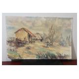 An Unframed Watercolor