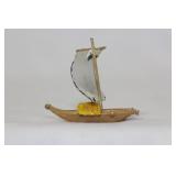 A Vintage Cast IronMiniature Long Boat