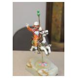 Ron Lee Clown on Horse Sculpture
