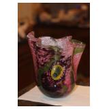 Robert Eickholt Art Glass Handkerchief Vase
