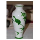 Antique Chinese Green and White Peking Glass Vase