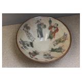 Chinese dragon pottery bowl