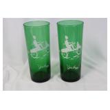 Set of Two Forest Green Tumblers