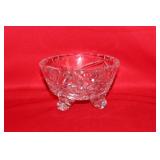 A Small Three Legged Glass Bowl