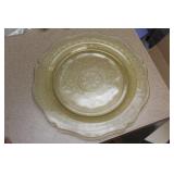 Green Depression Glass Plate