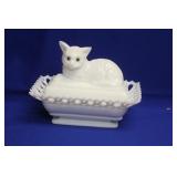 A Westmoreland Milk Glass Candy Dish