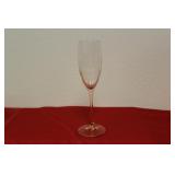 A Pink Glass Champagne Glass