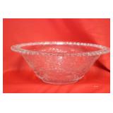 A Large Etched Glass Bowl