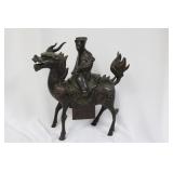 A Chinese Bronze Horse or Kylin