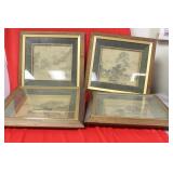 Set of 4 Chinese Watercolor on Silk