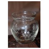 Etched Glass Container