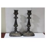 A Pair of Vintage Silverplated Candle Holders