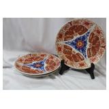 Set of 3 Japanese Imari Plates