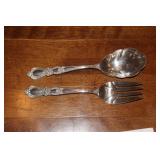 Silverplate Serving Fork and Spoon