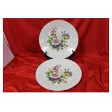 A Pair of Hutschenreuther China Floral Plates