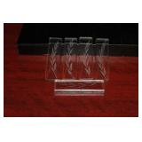 Set of 5 Etched Glass Bars