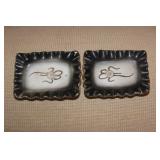 Set of 2 Japanese Kutani Small Dishes