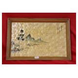 A Handpainted Chinese Bamboo Tray