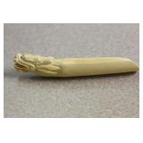 A Signed Japanese Wooden Dragon Scoop