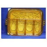 Amber Glass Tray