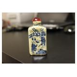 A Vintage Chinese Blue and White Snuff Bottle